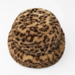 ZARA FAUX FUR ANIMAL PRINT HAT